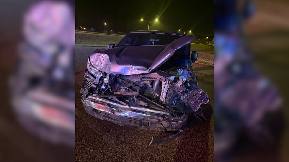 Speights' wrecked truck