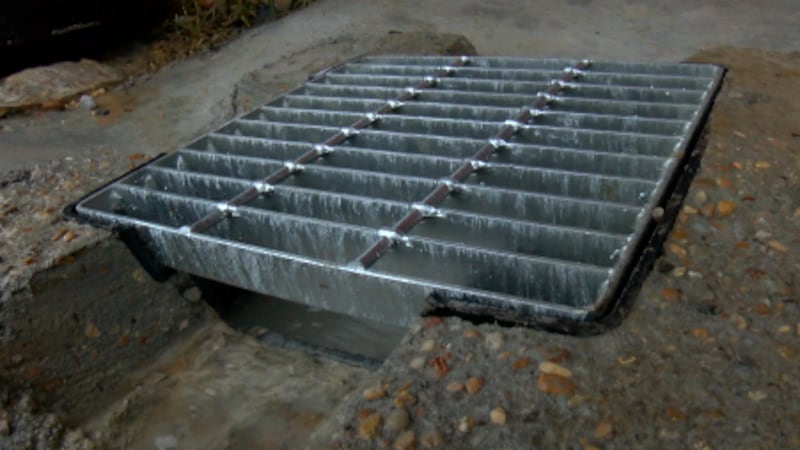 A new storm drain had been installed at Red's Dine In just three days before Friday's flash...