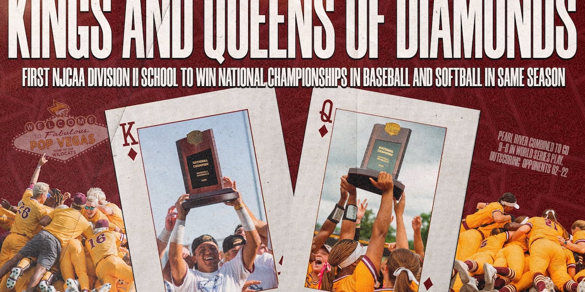 Pearl River CC makes history with baseball, softball national championships