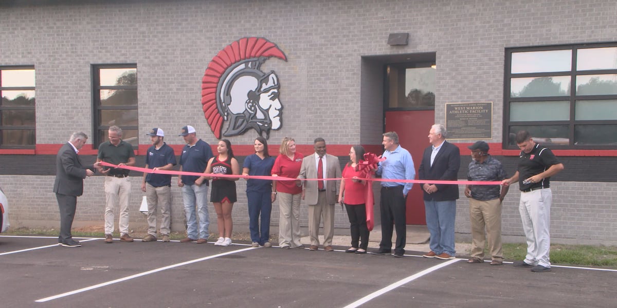 School, county leaders unveil new athletic facility at West Marion High