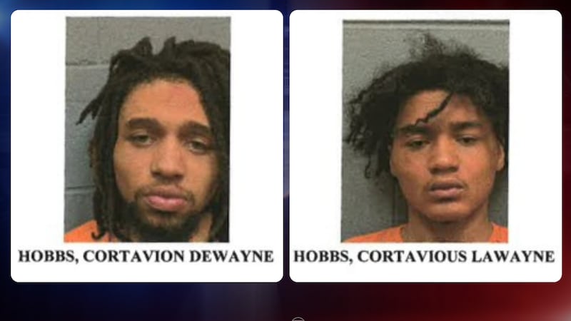 Mugshots from Lamar County Adult Detention Center of Cortavion and Cortavious Hobbs.