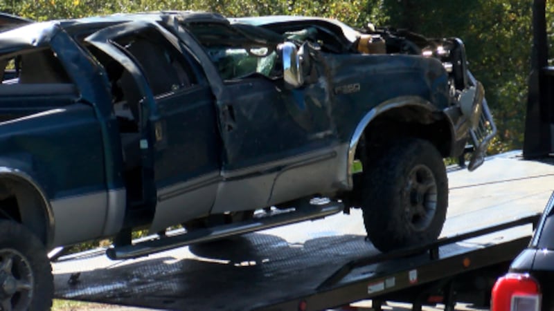 The driver of this truck was killed Tuesday when it left Ellisville-Tucker's Crossing Road and...