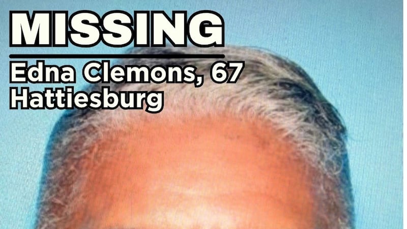 Missing person: Edna Clemons, 67, of Hattiesburg