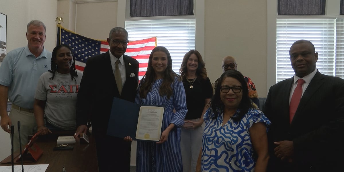 Laurel mayor presents proclamation to WDAM 7 Star-Spangled Sing-Off winner