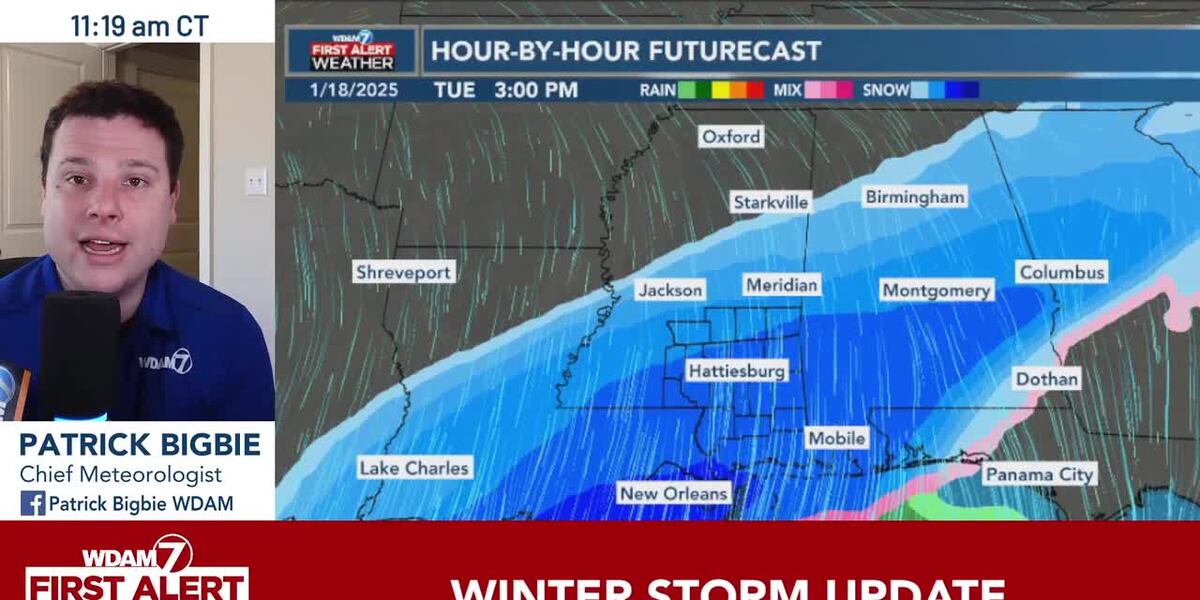 FIRST ALERT: Snow Likely in south Mississippi on Tuesday FIRST ALERT: Snow Likely in south Mississippi on Tuesday