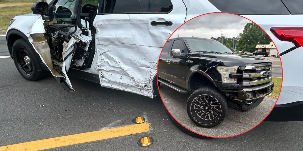 Jones County Deputy injured after cruiser was t-boned