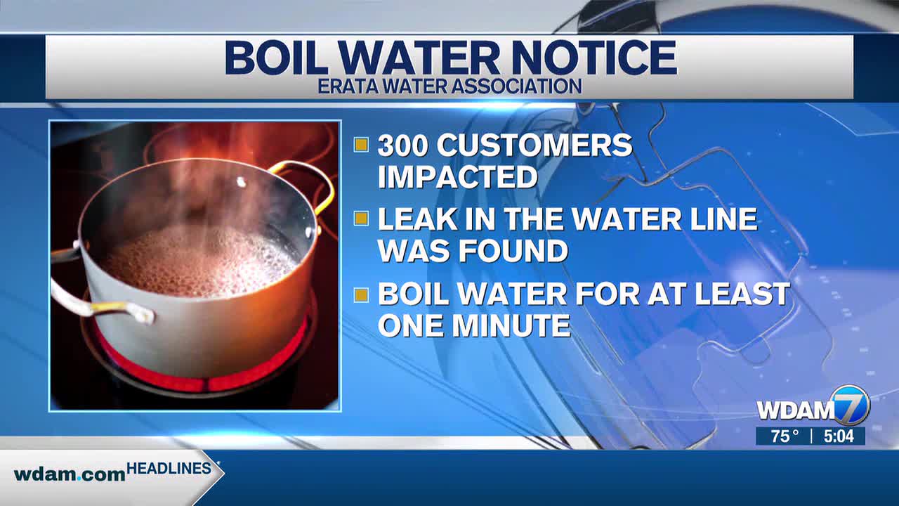 About 300 customers of Erata Water Association under boil-water notice